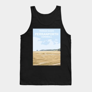 Perran Sands Perranporth Cornwall. Cornish gift Kernow Travel location poster, St Austell Tank Top